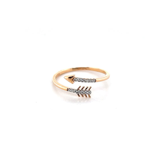 18k Rose Gold Diamond Ring 1.20g