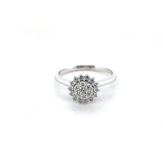 18k White Gold Diamond Ring 2.90g
