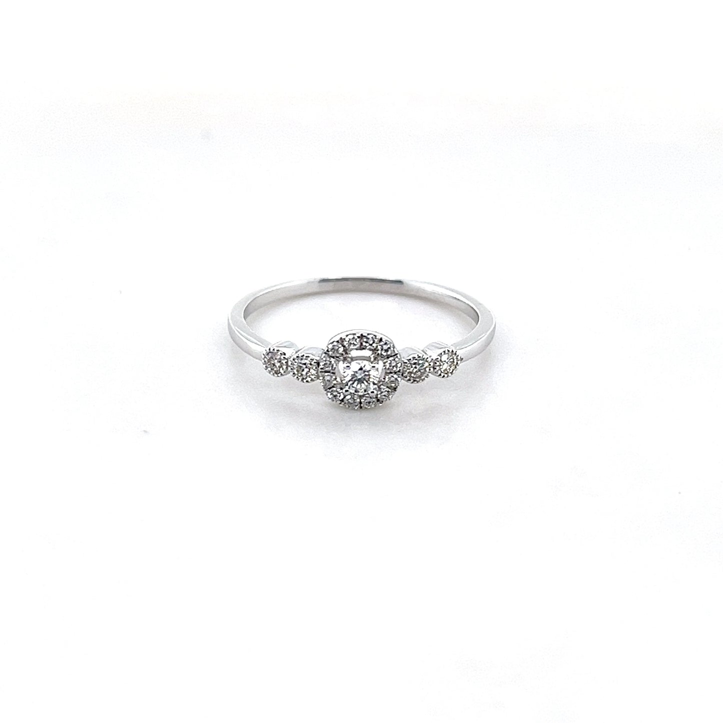 18k White Gold Diamond Ring 1.43g
