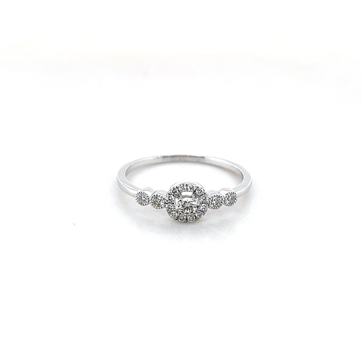 18k White Gold Diamond Ring 1.48g