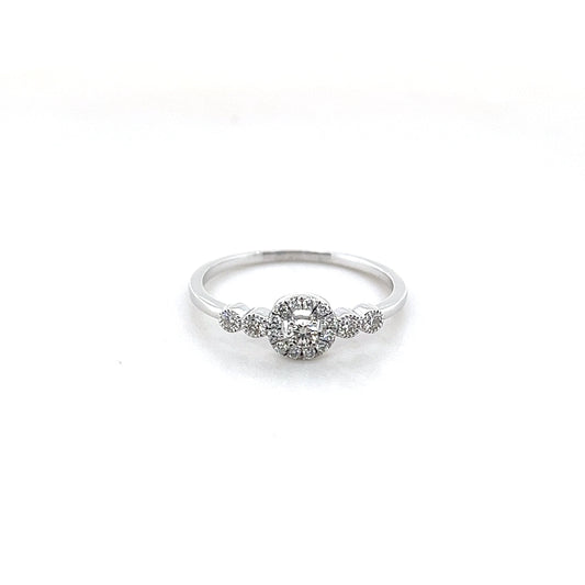 18k White Gold Diamond Ring 1.48g