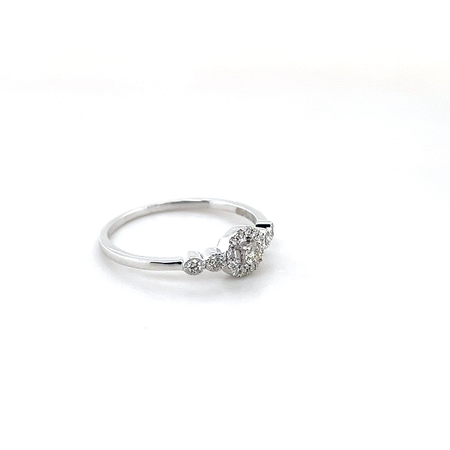 18k White Gold Diamond Ring 1.48g