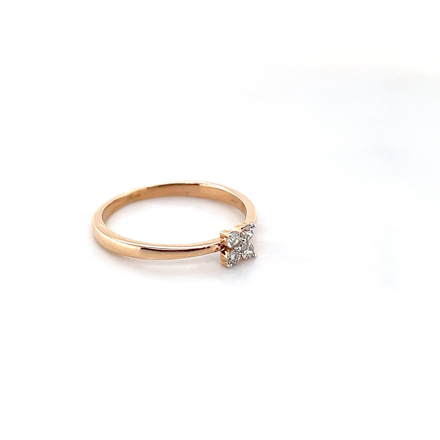 18k Rose Gold Diamond Ring 1.68g