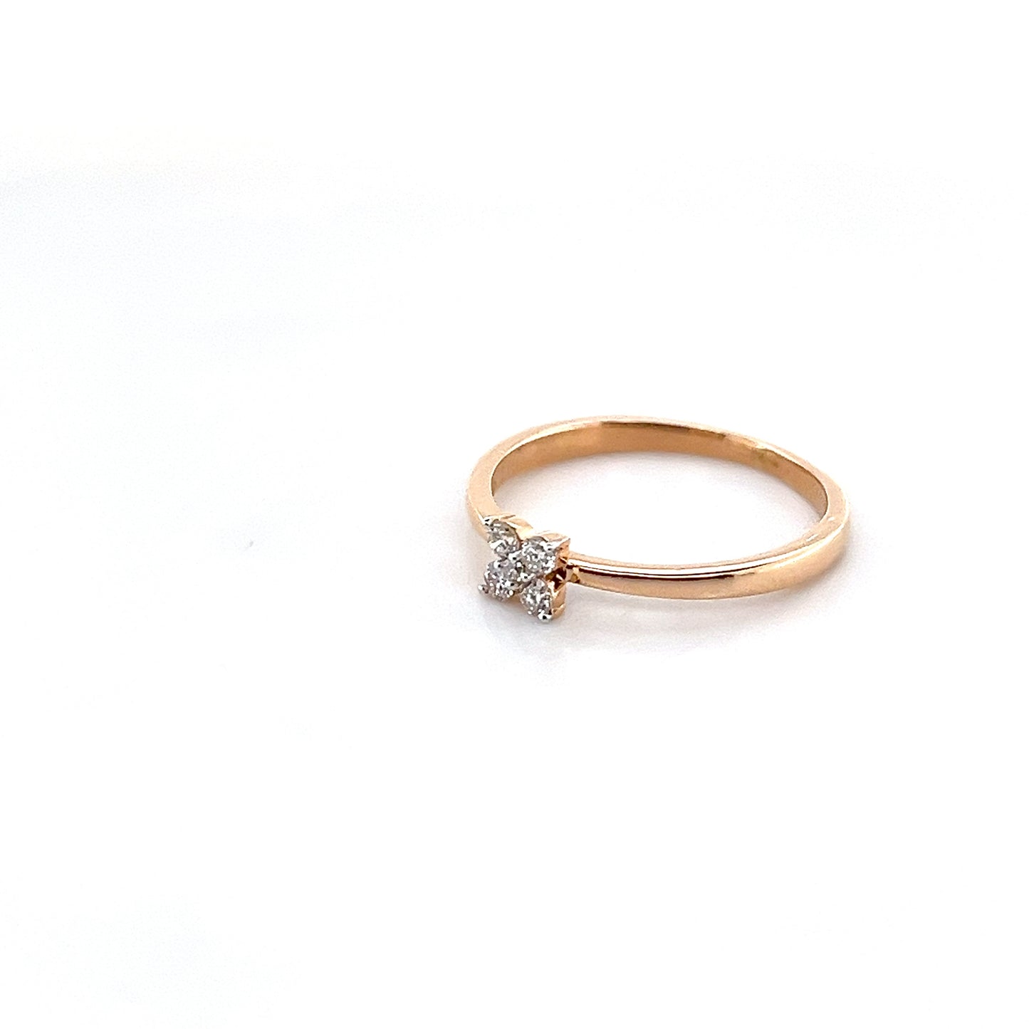 18k Rose Gold Diamond Ring 1.68g