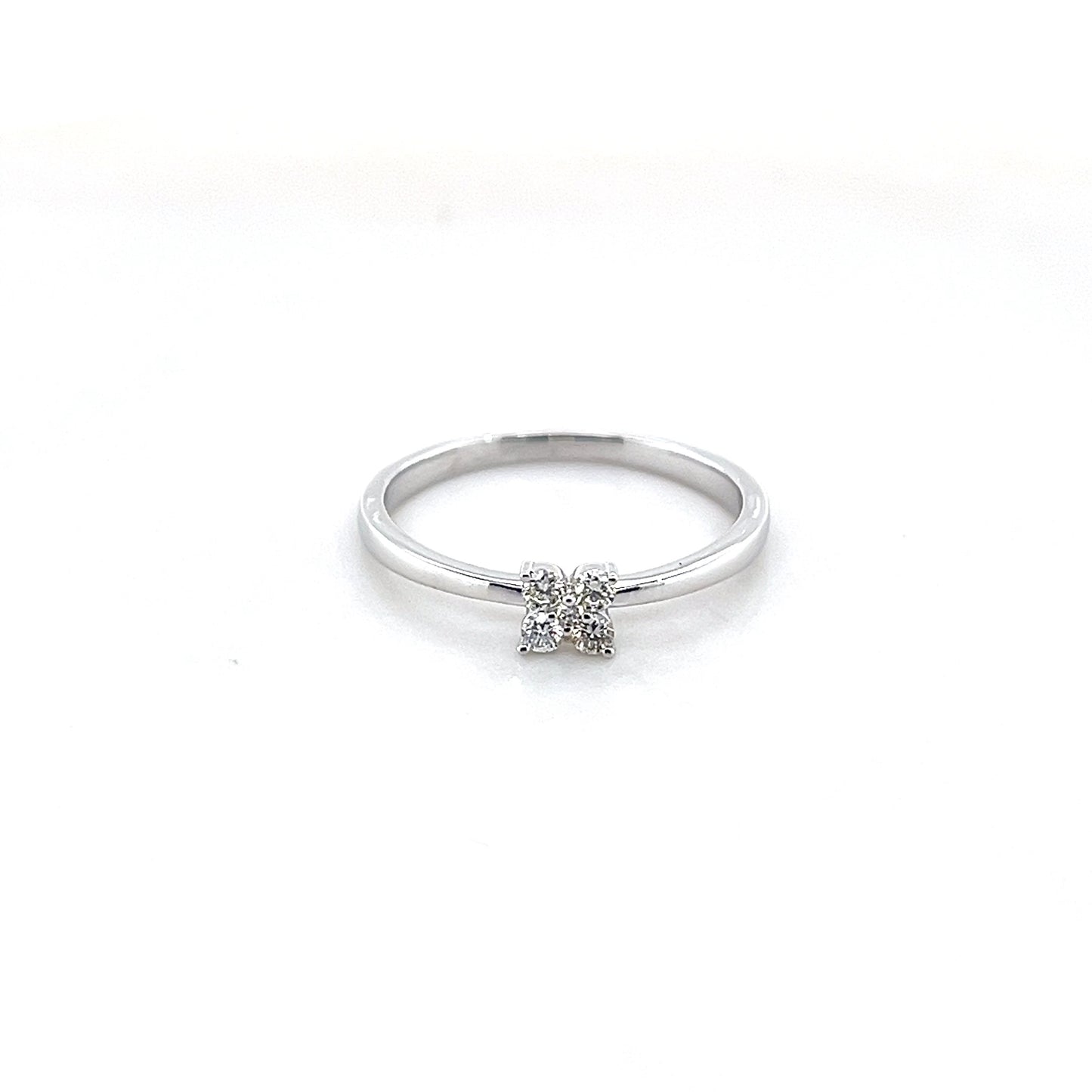 18k White Gold Diamond Ring 1.68g
