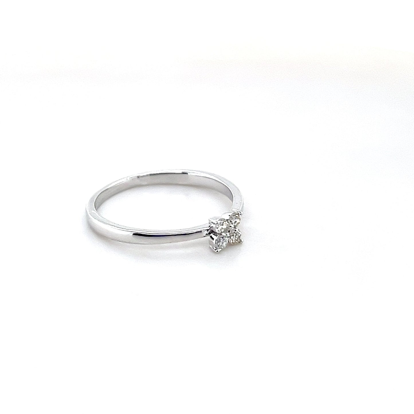 18k White Gold Diamond Ring 1.68g