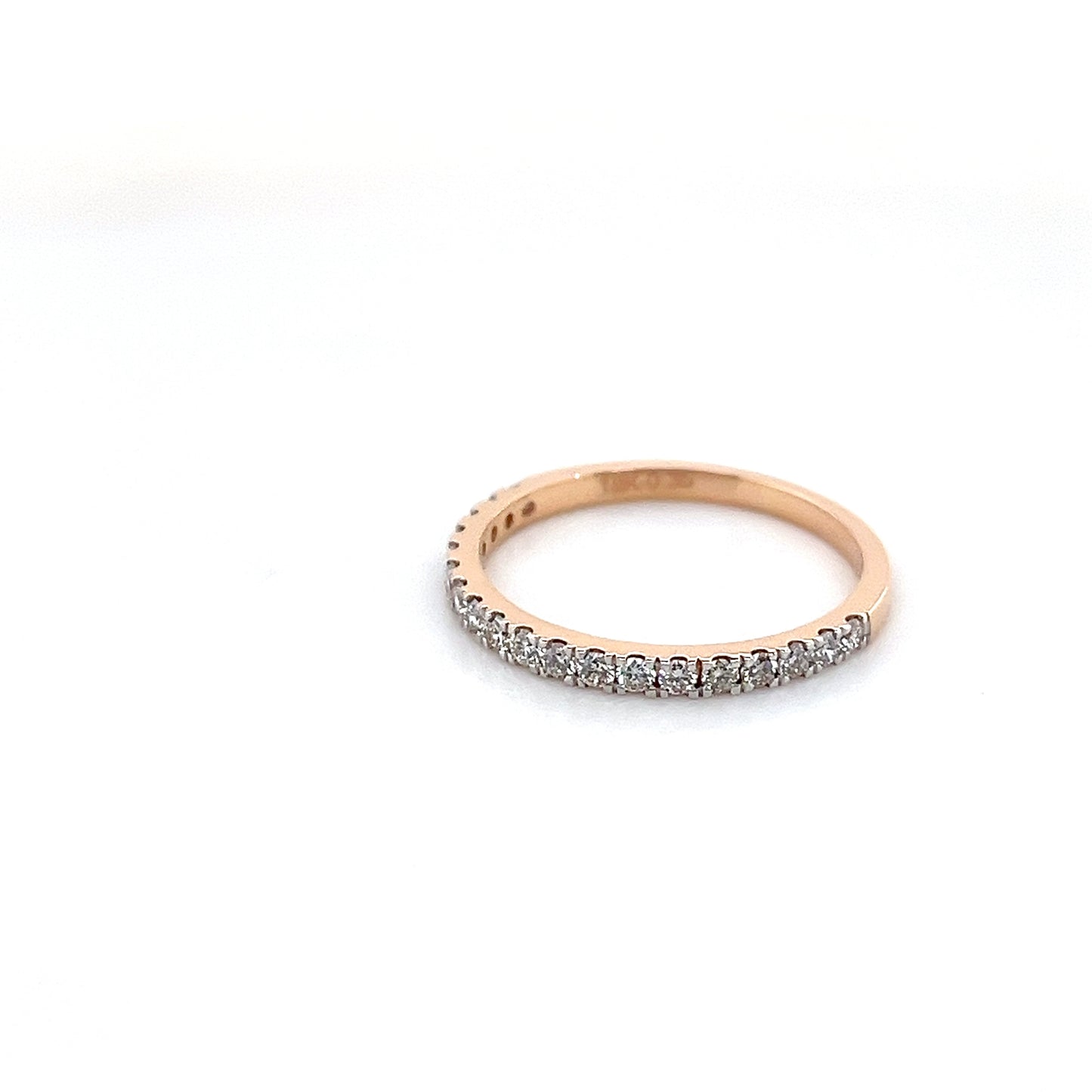 18k Rose Gold Diamond Ring 1.62g