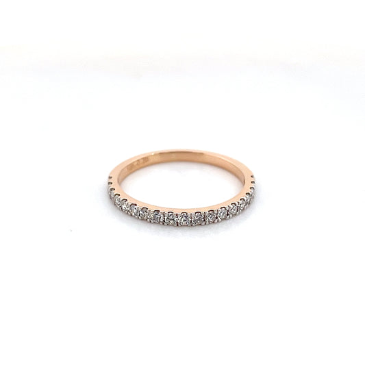 18k Rose Gold Diamond Ring 1.62g