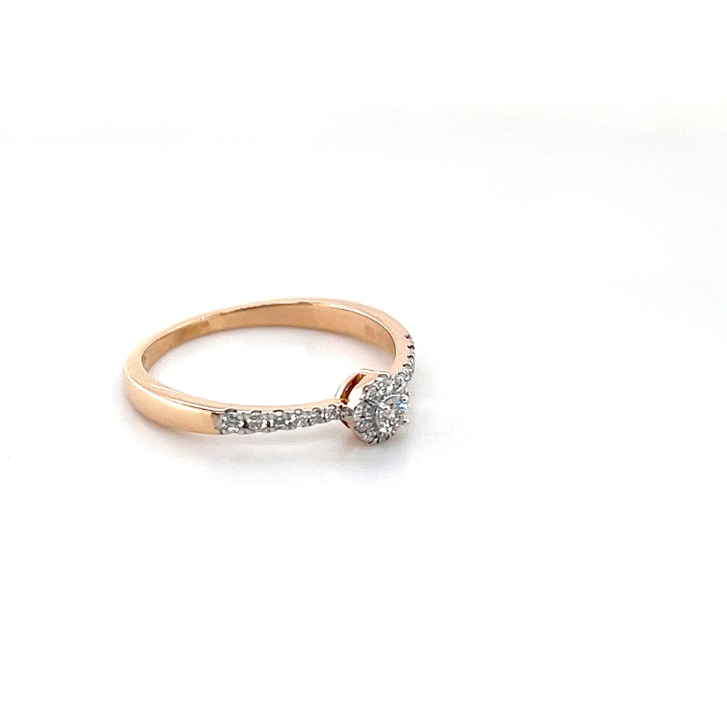 18k Rose Gold Diamond Ring 2.11g