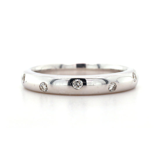Etoile Banded 18K White Gold  Engagement Ring
