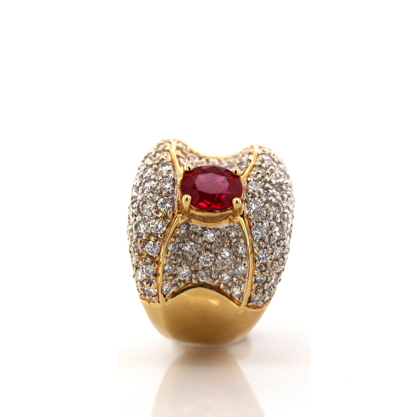 Beautiful and Almost Hot - Luxury Blood Ruby Wedding Ring For Groom and Bride