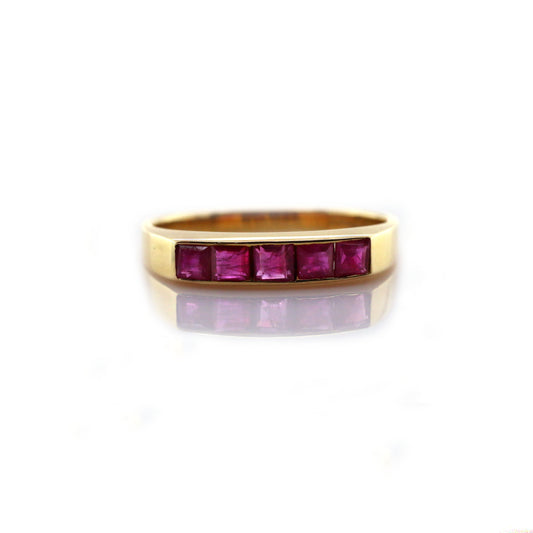 RUBY HALF ETERNITY RING