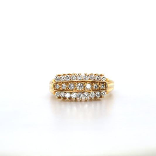 Classic Yellow Gold Diamond Engagement Ring -  4.17gm