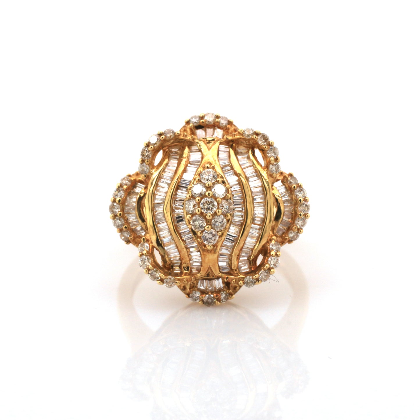 Classic Yellow Gold Diamond Engagement Ring - 6.17g