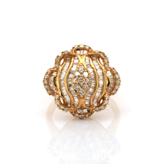 Classic Yellow Gold Diamond Engagement Ring -  6.17g