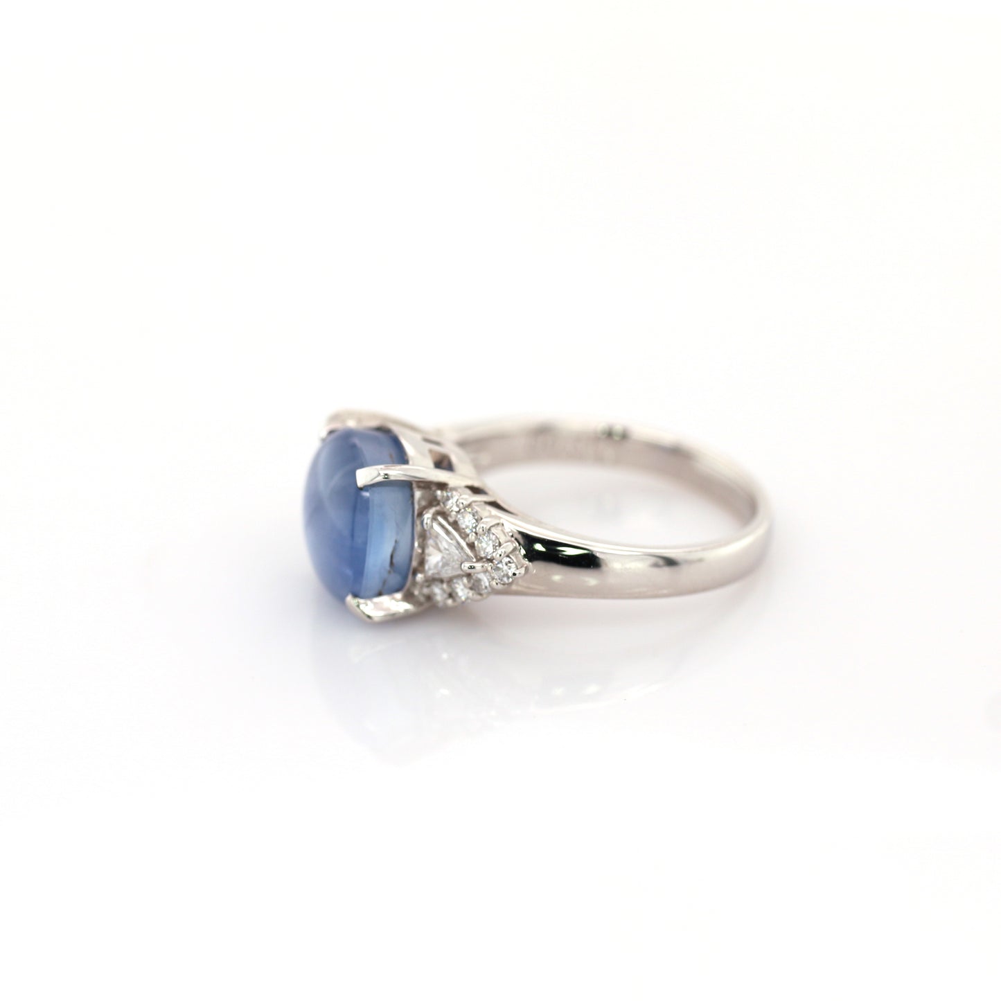 6.03 carat Blue Star Sapphire & Diamond Ring -950 Platinum 7.160gm
