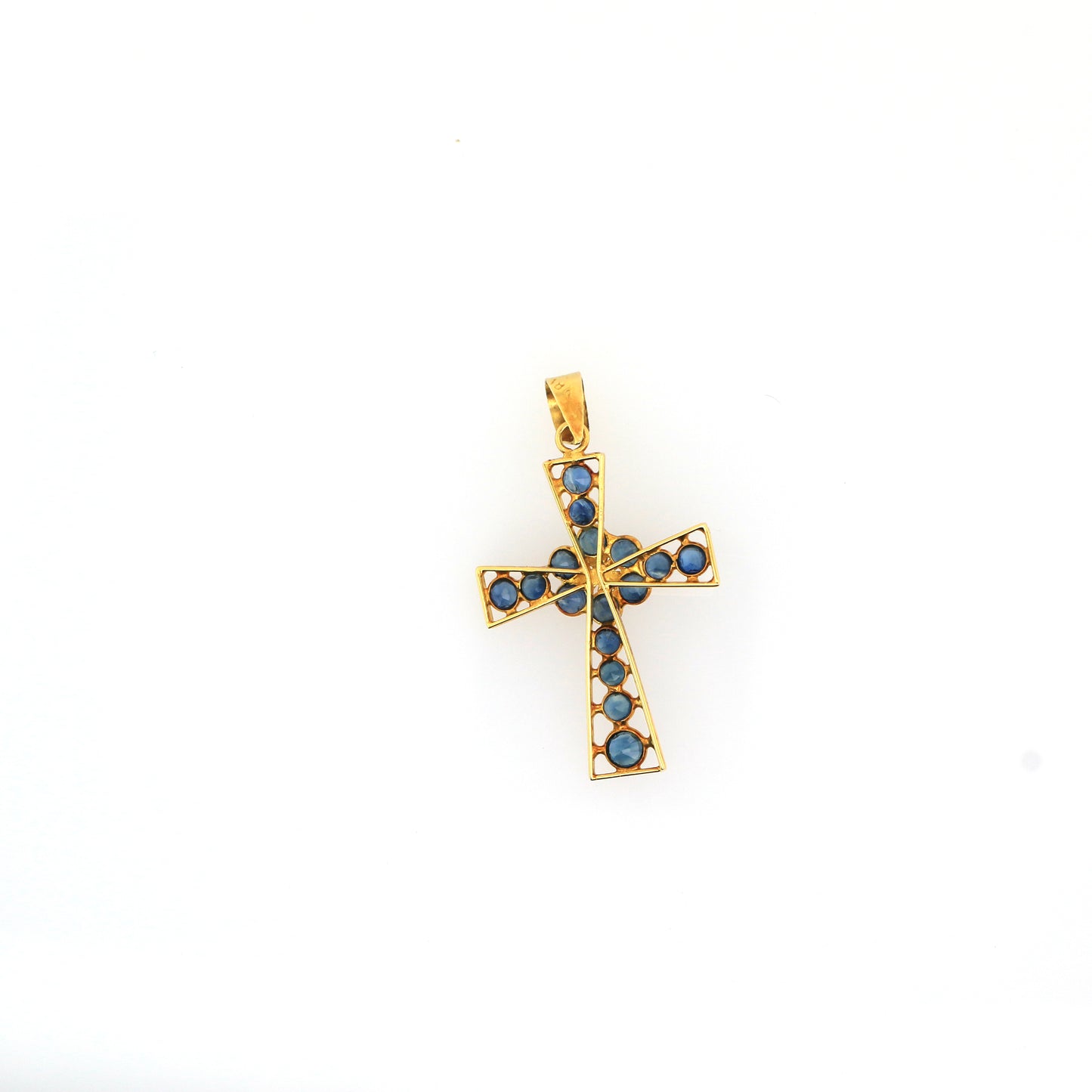 Blue Sapphire Pendent - 14k yellow Gold 0.55g
