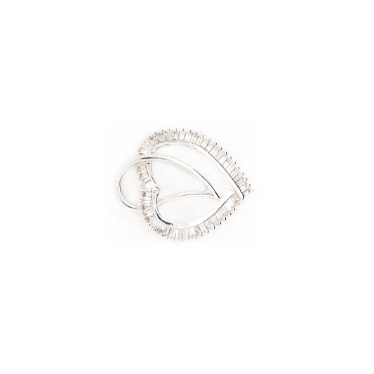 diamond pendant in 18K white gold