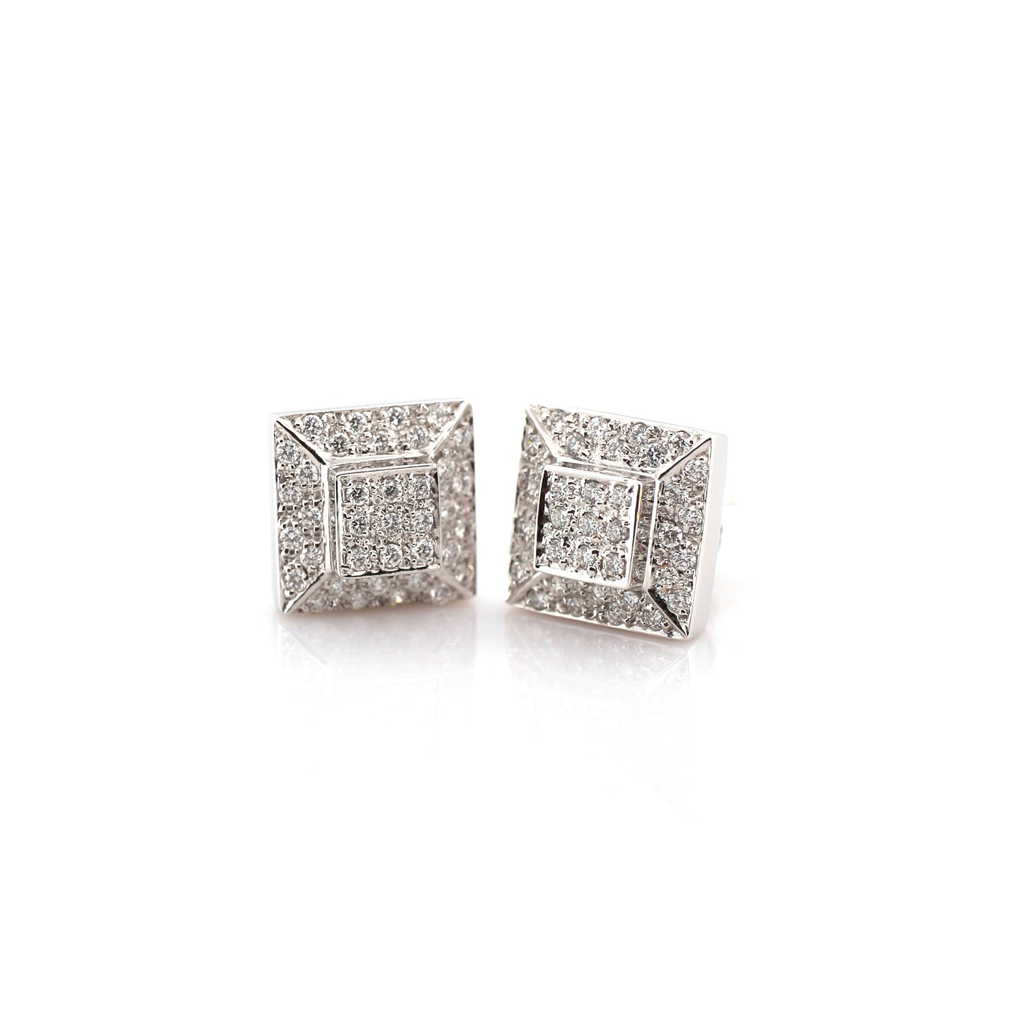 Diamond Earring - 18k White Gold 5.23 g