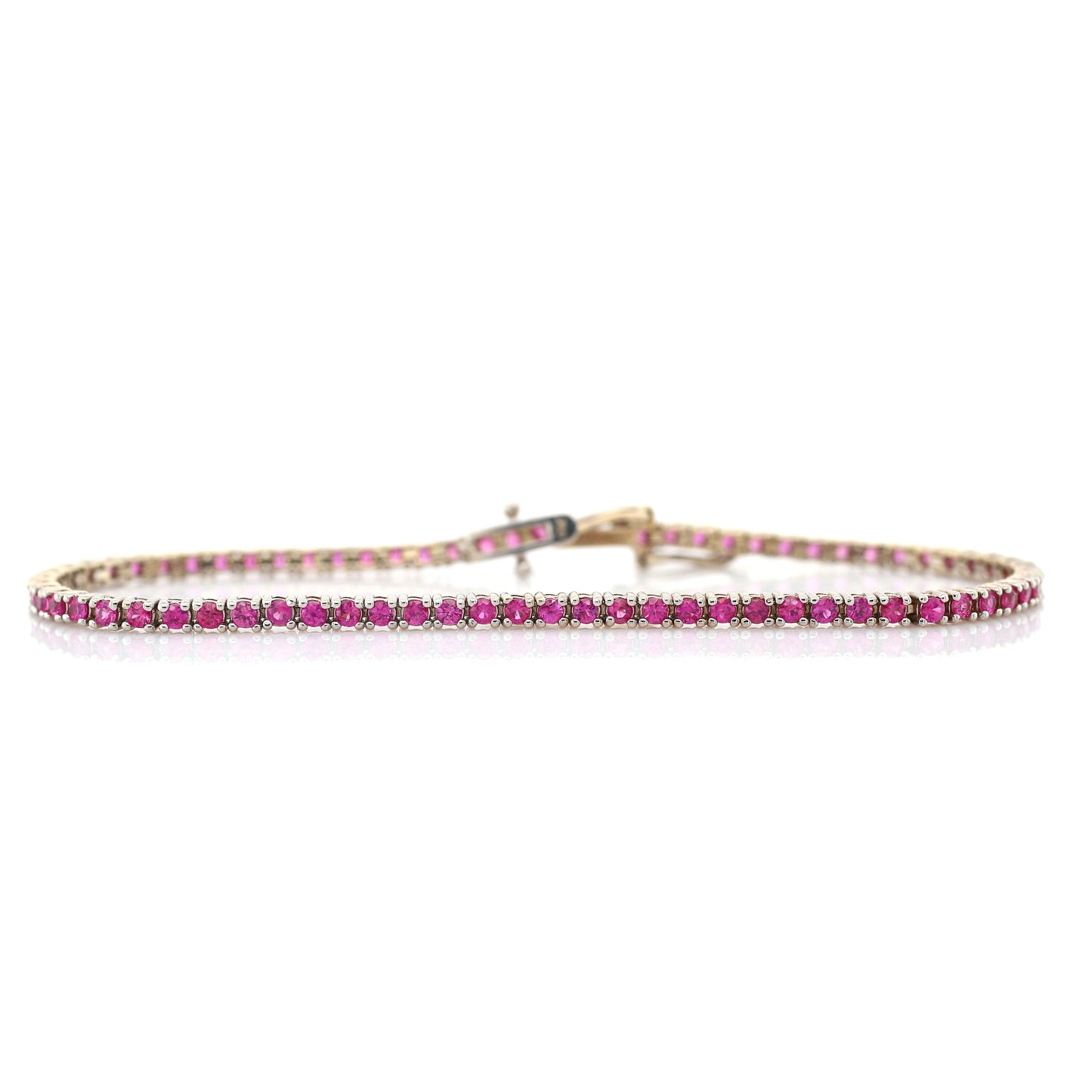 Ruby Bracelet - 18K White Gold 7.41gm