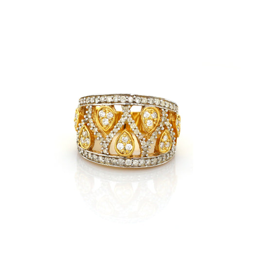 Ladies Diamond  Ring 14k yellow Gold 10.61g