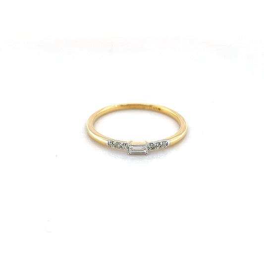18k Yellow Gold Diamond Ring 1.30g