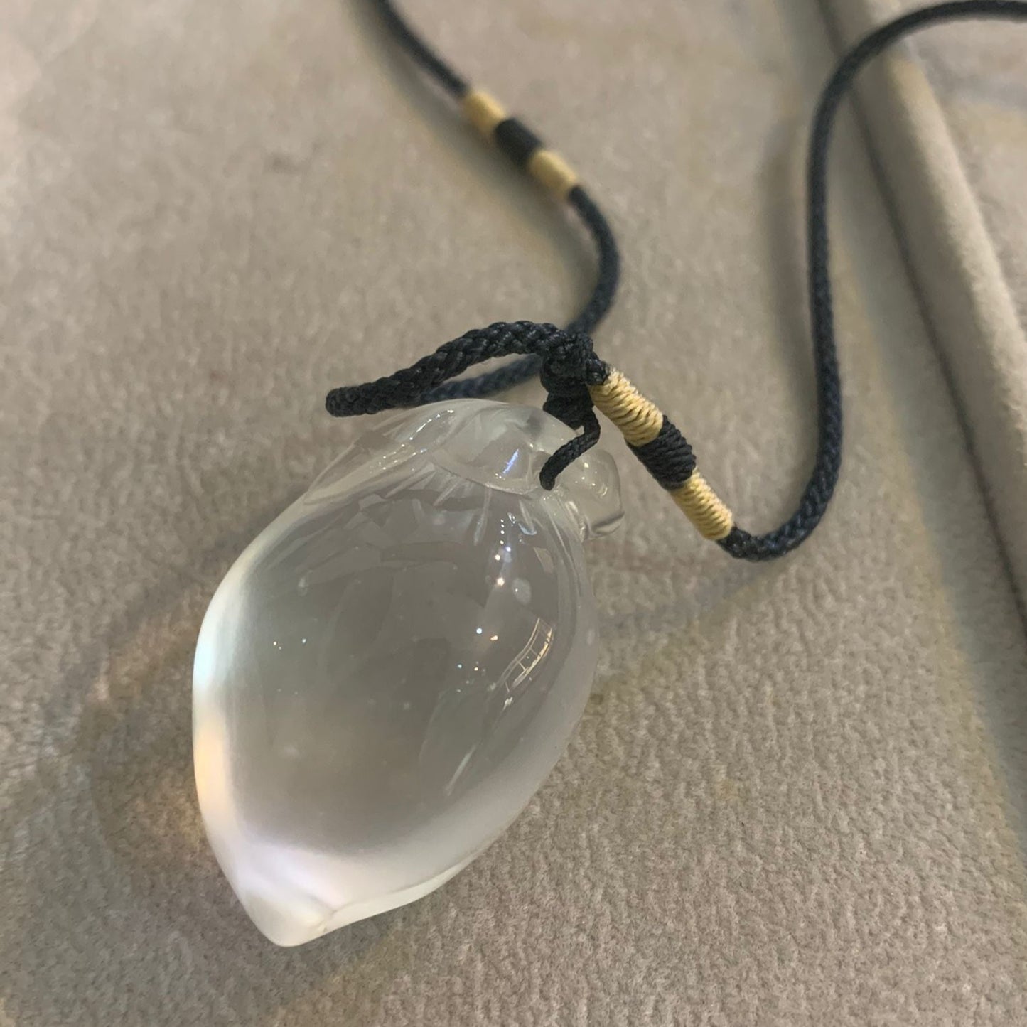 Natural Carved Chalcedony Persimmon Pendant