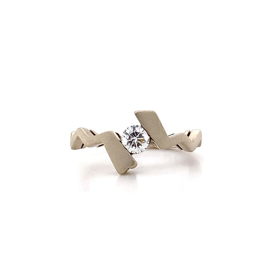 Gorgeous New Pokemon Ring ,Diamond 0.27 carat  with white Gold 18k