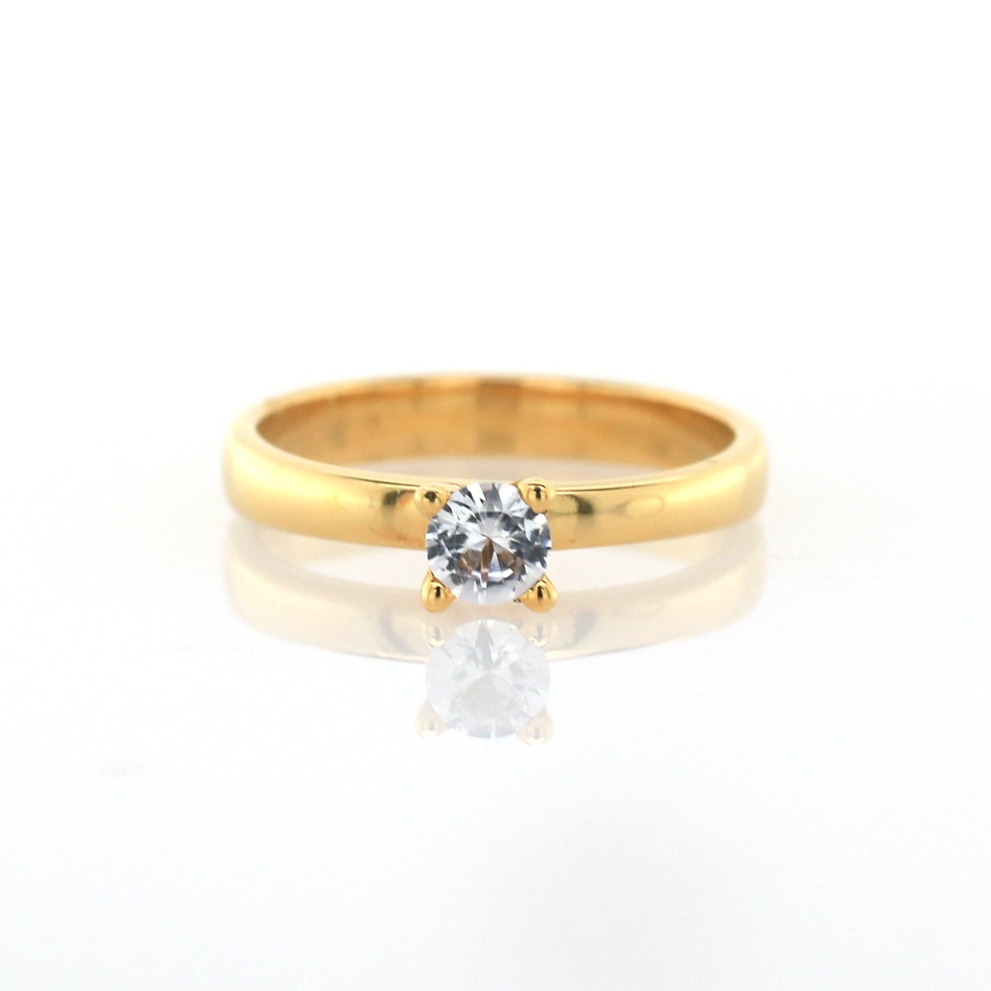 White Sapphire Engagement Ring - 1.96g