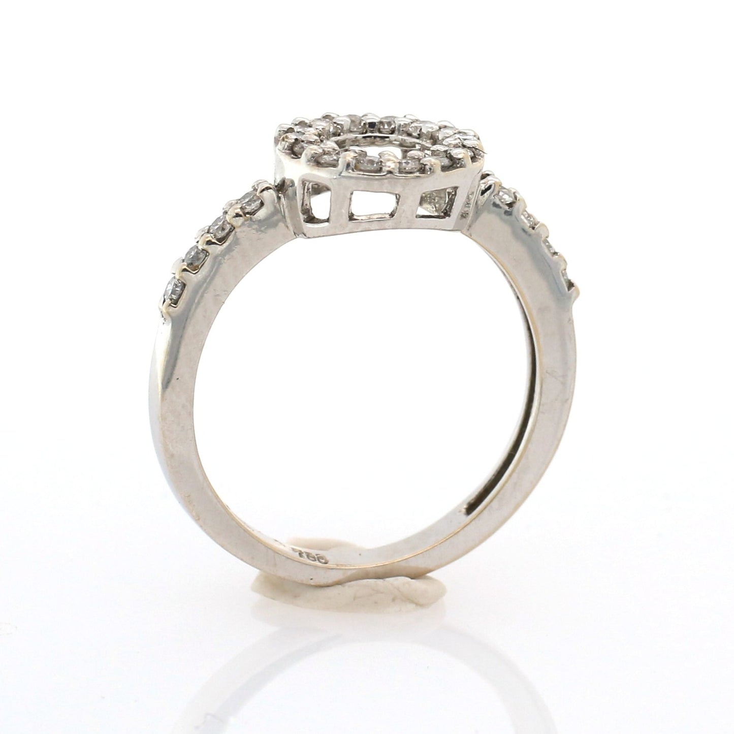 Diamond White Gold Engagement Ring - 2.8g