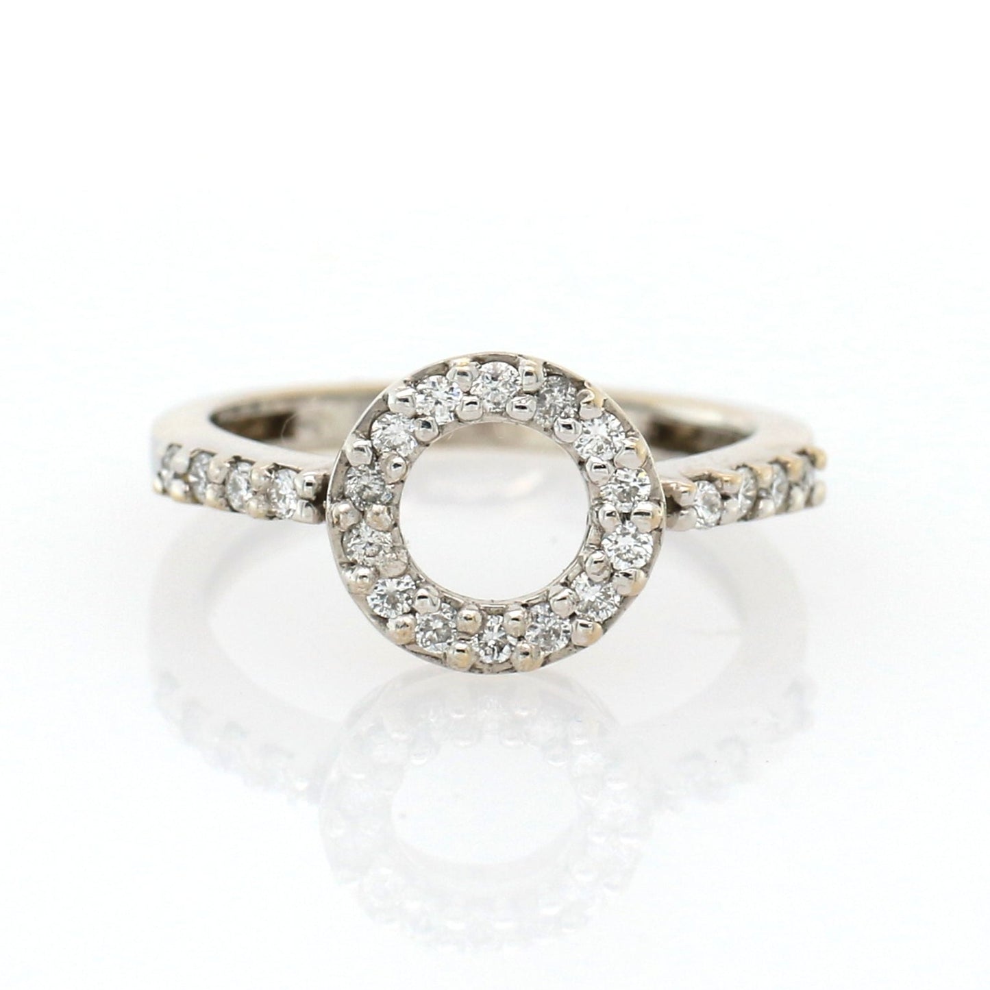 Diamond White Gold Engagement Ring - 2.8g