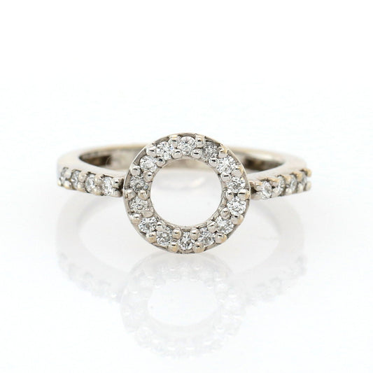 Diamond White Gold Engagement Ring - 2.8g