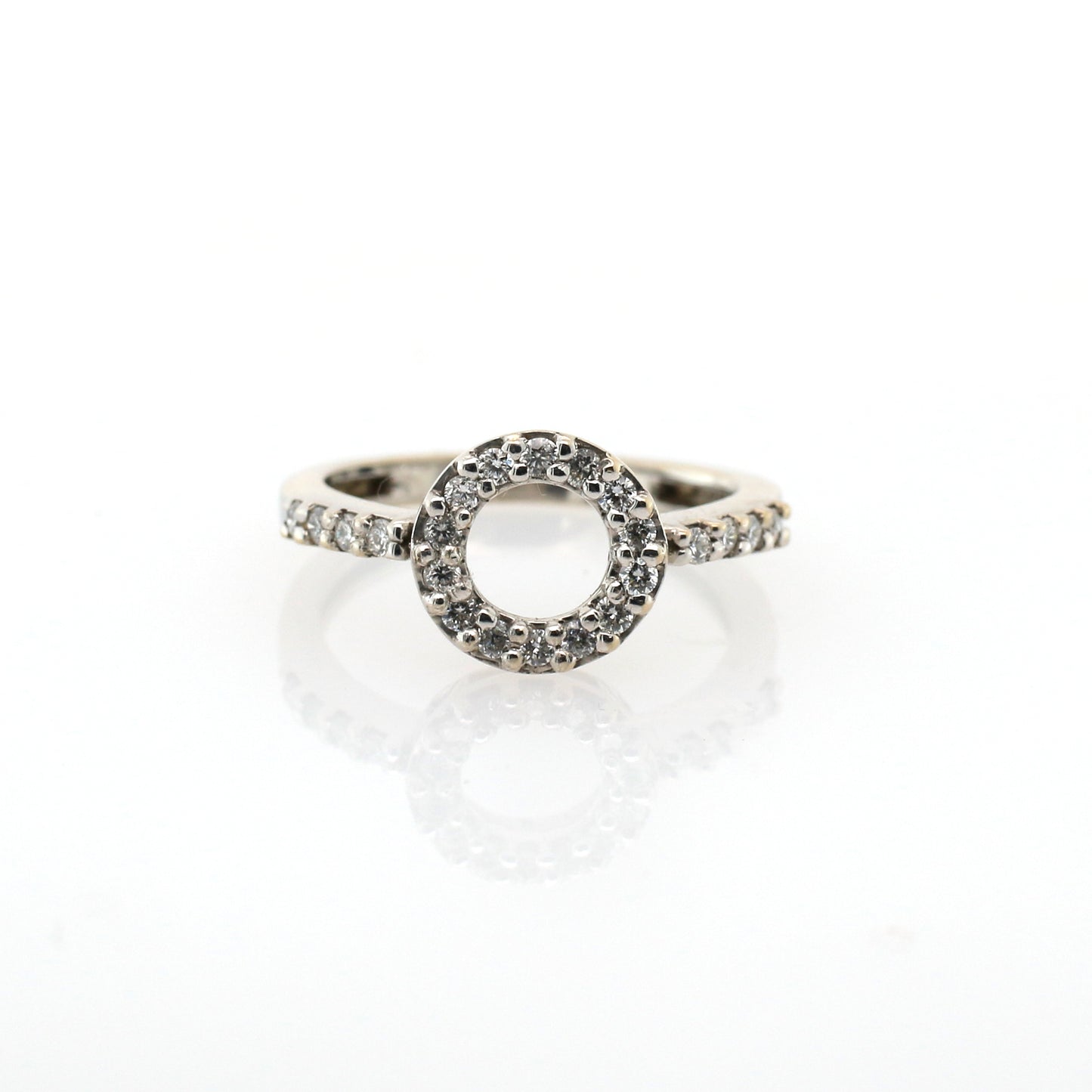 Diamond White Gold Engagement Ring - 2.8g