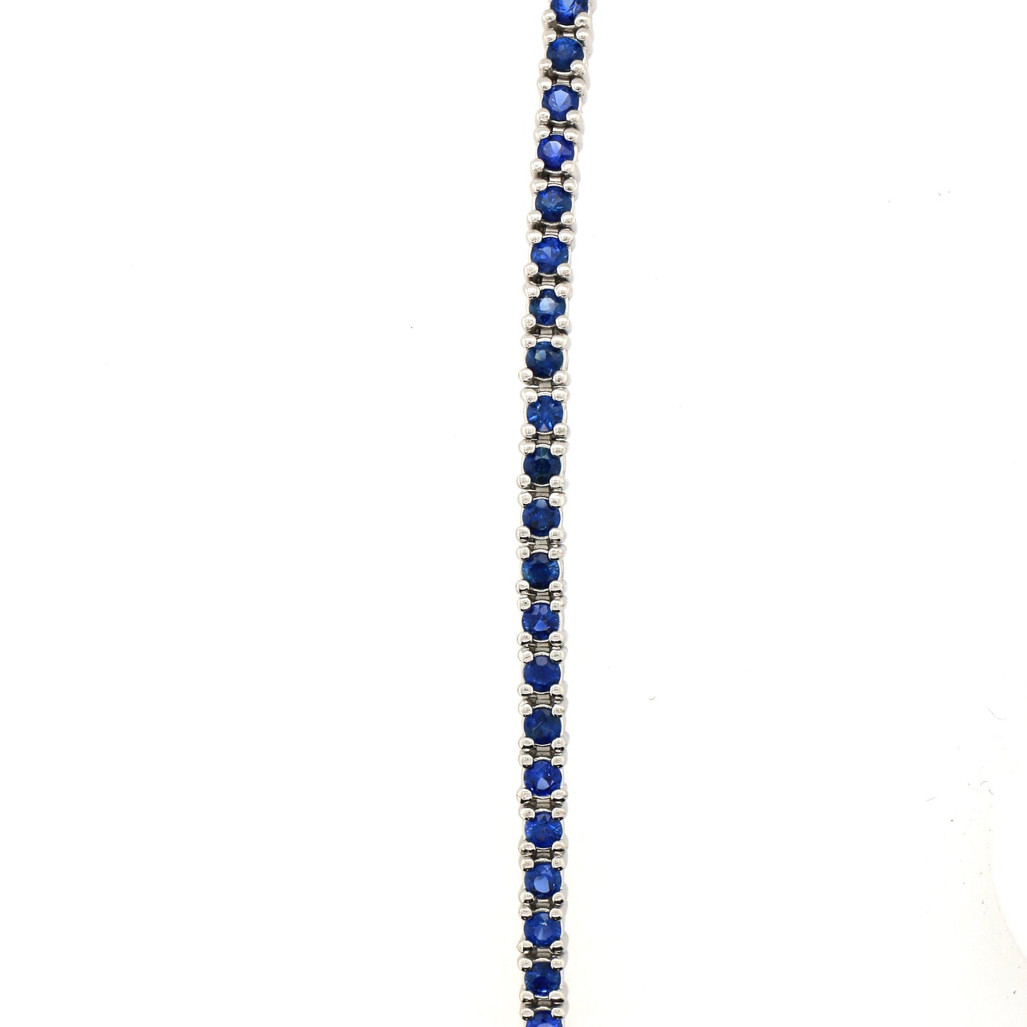Blue Sapphire Bracelet - 18K White Gold 6.05 gm