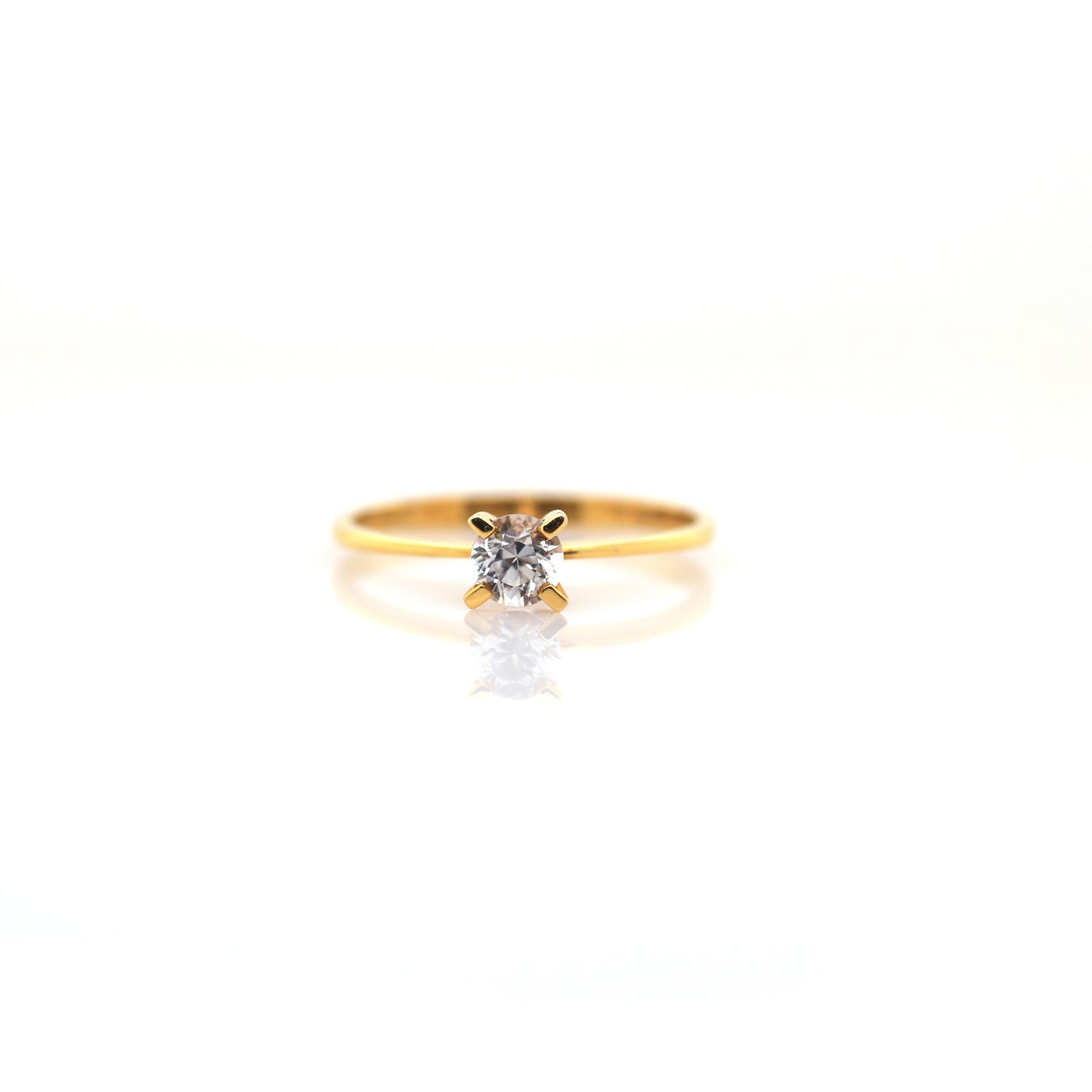 White Sapphire Engagement Ring - 1.494g