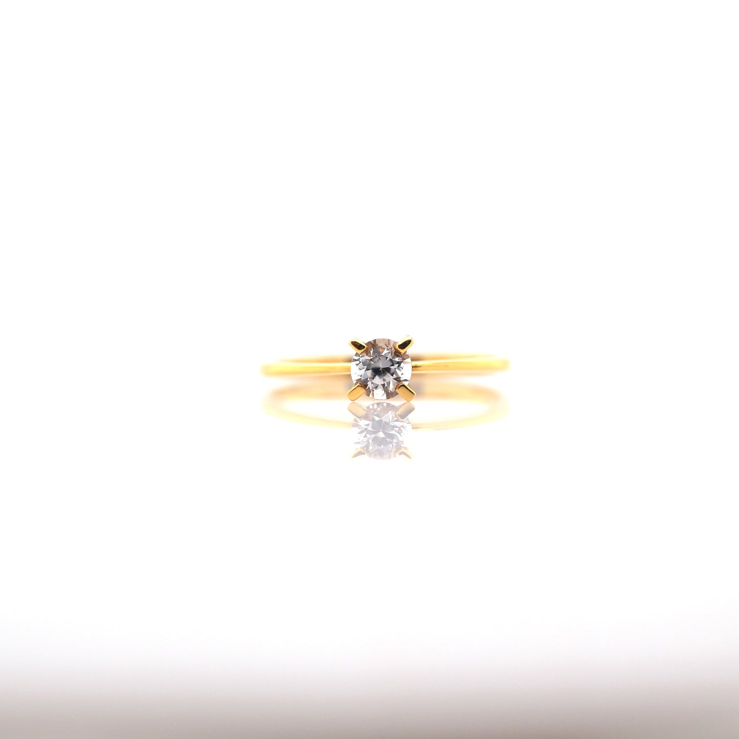 White Sapphire Engagement Ring - 1.494g