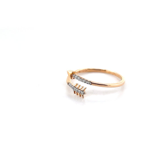 18K Rose Gold Diamond Ring 1.20g
