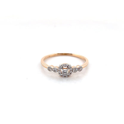 diamond ring in 18K rose gold