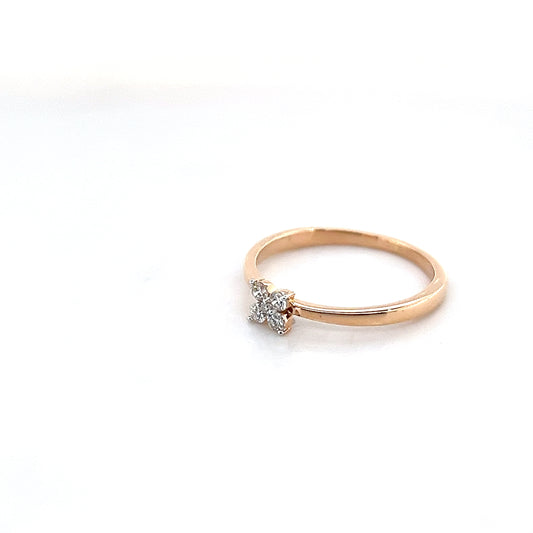 diamond ring in 18K rose gold