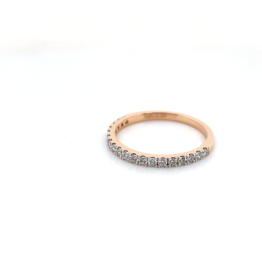 18K Rose Gold Diamond Ring 1.62g
