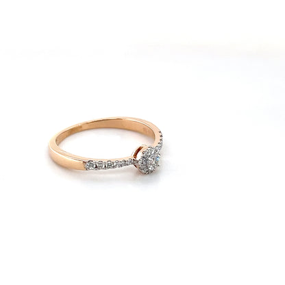 diamond ring in 18K rose gold