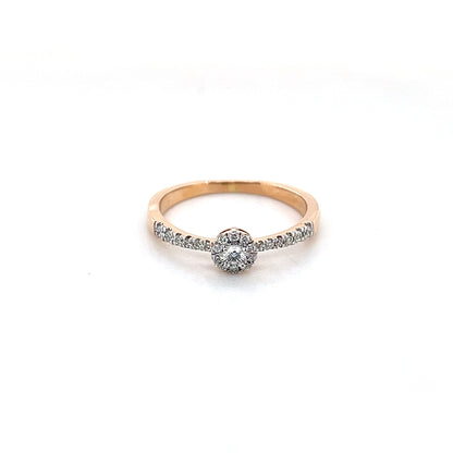 diamond ring in 18K rose gold