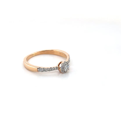 diamond ring in 18K rose gold