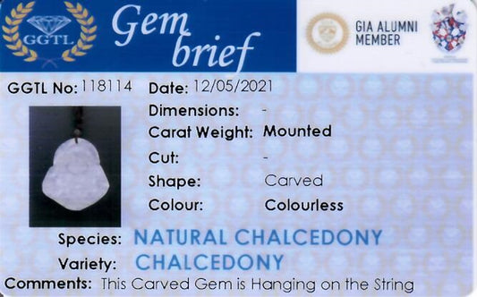chalcedony carved necklace