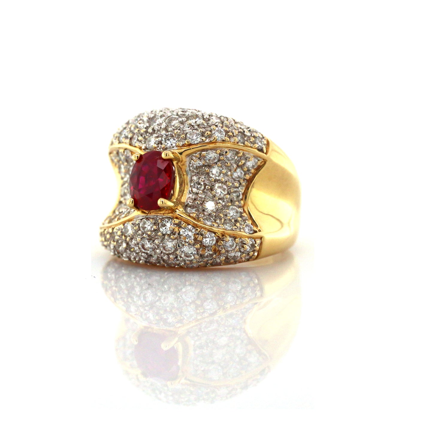 Beautiful and Almost Hot - Luxury Blood Ruby Wedding Ring For Groom and Bride