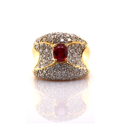 diamond and ruby ring