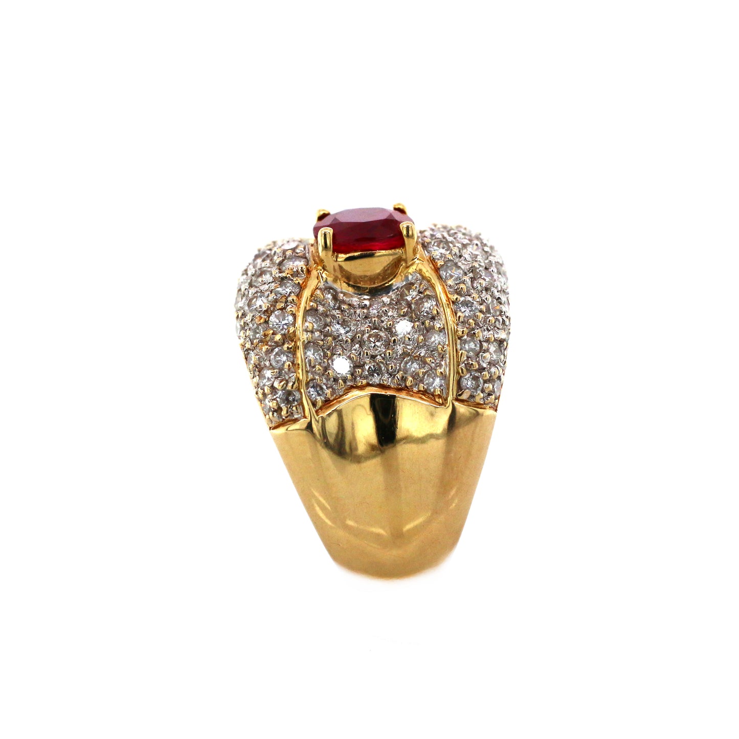 Beautiful and Almost Hot - Luxury Blood Ruby Wedding Ring For Groom and Bride