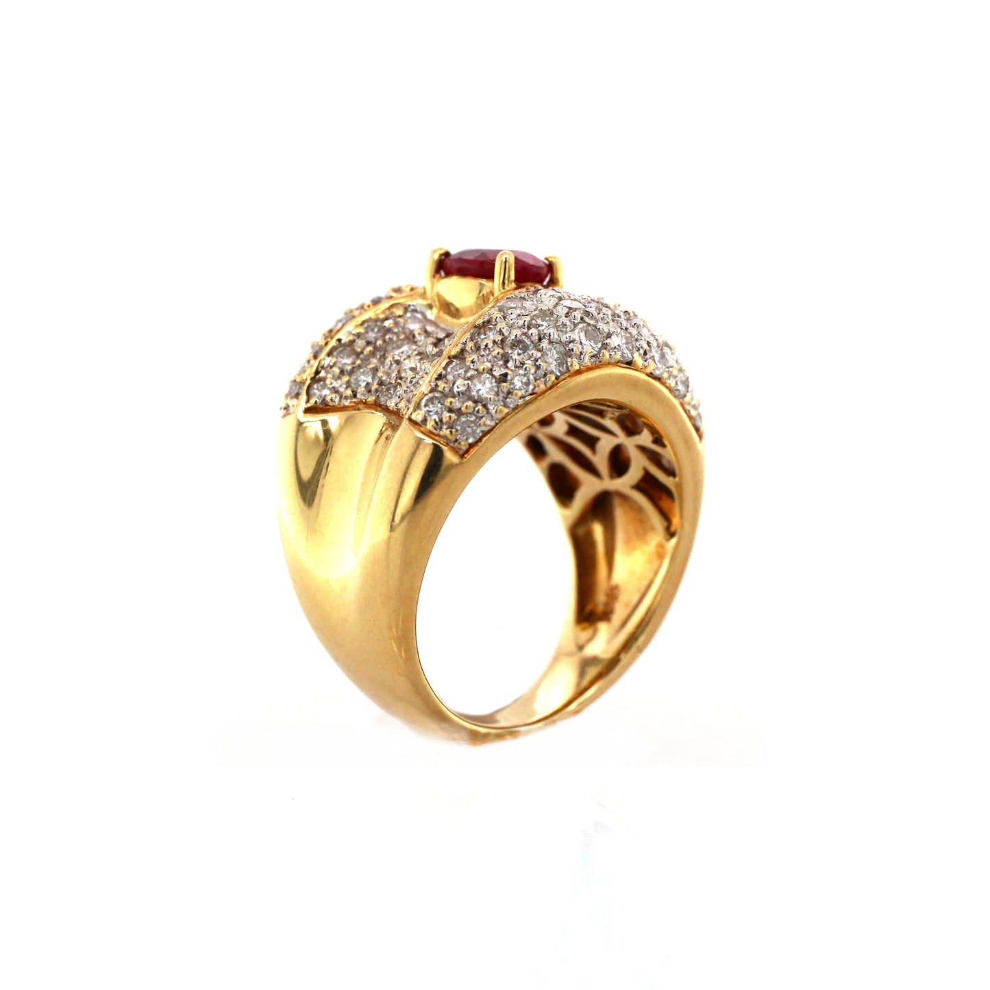 Beautiful and Almost Hot - Luxury Blood Ruby Wedding Ring For Groom and Bride