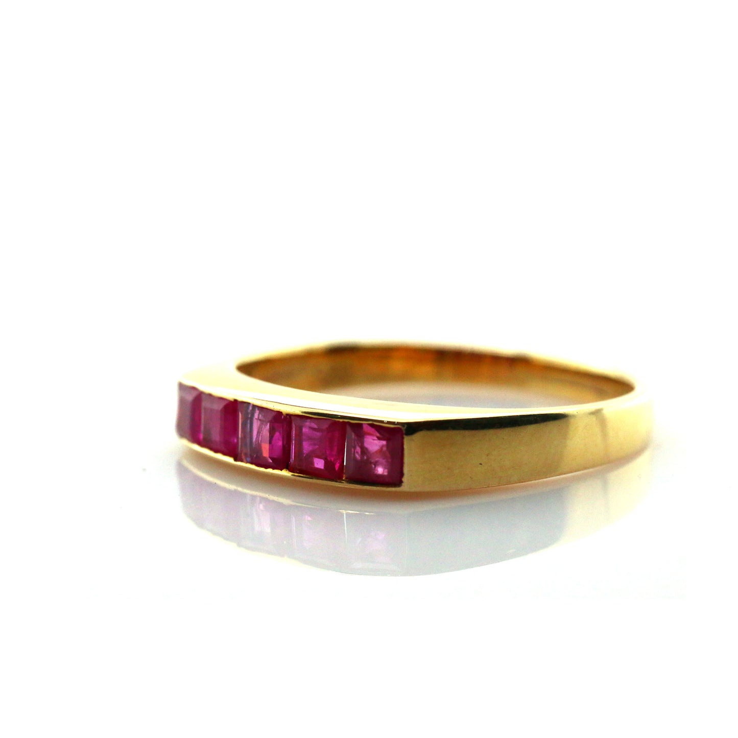 RUBY HALF ETERNITY RING