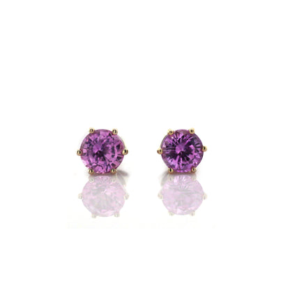Pink sapphire earrings